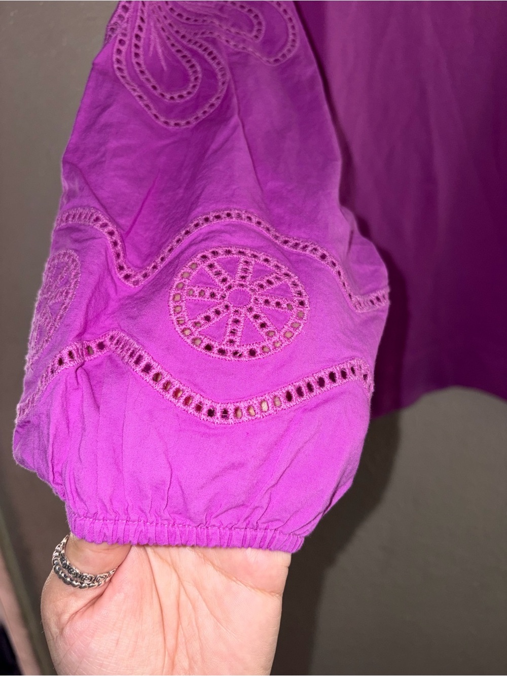 💜EUC Talbots “Eyelet Sleeves Crewneck Sweatshirt” Radiant Orchid💜 Sz X (0X/14W) - Picture 7 of 12
